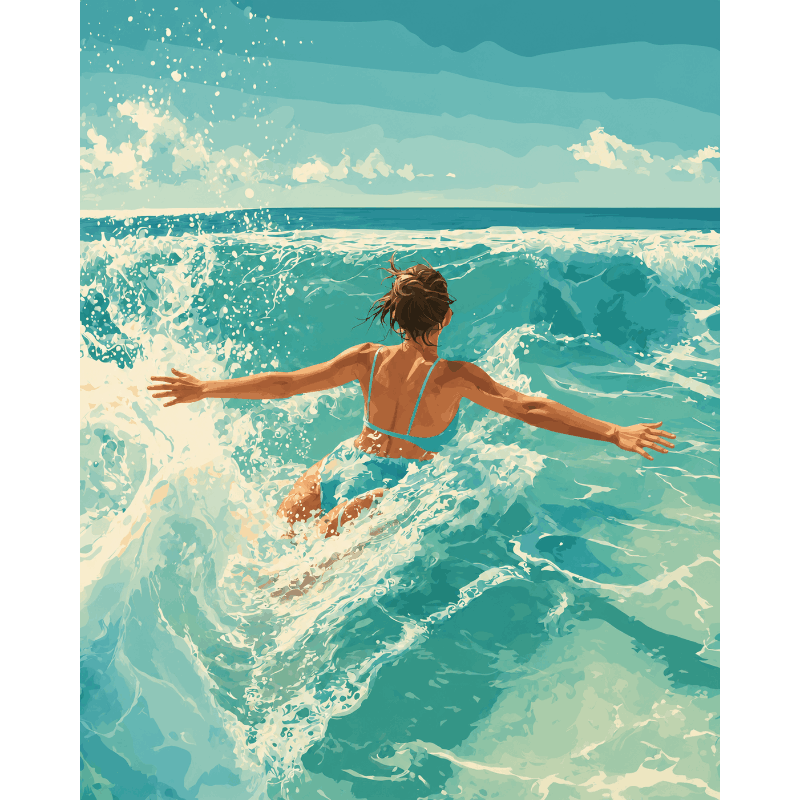 Wave Chaser | Paint by Number- Paint by Numbers