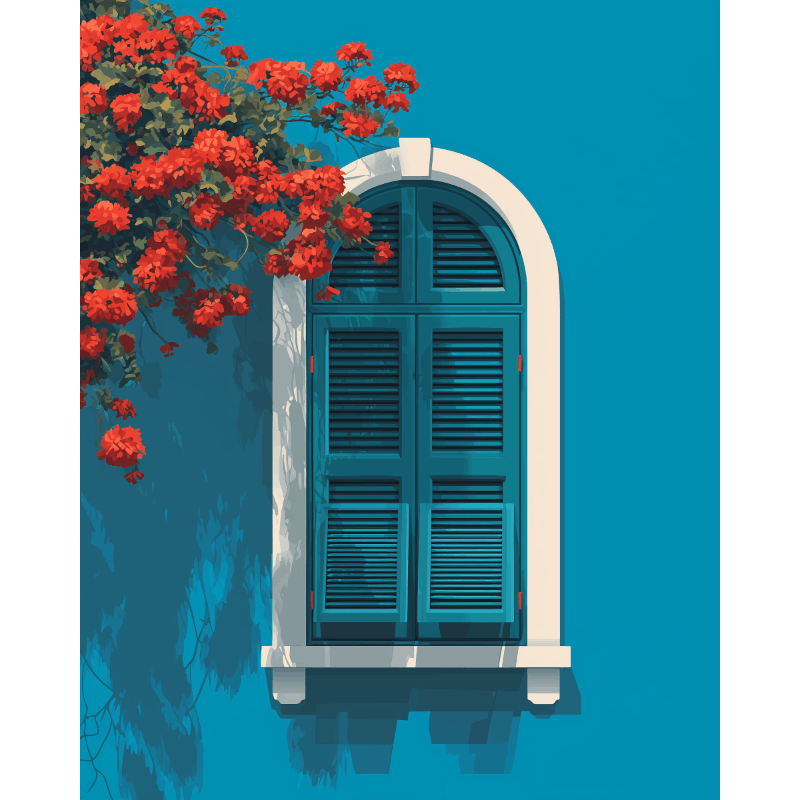 Coastal Shutters | Paint by Number- Paint by Numbers