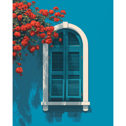 Coastal Shutters | Paint by Number- Paint by Numbers