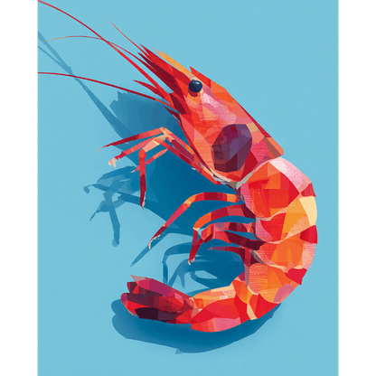 Lonely Shrimp | Paint by Number- Paint by Numbers