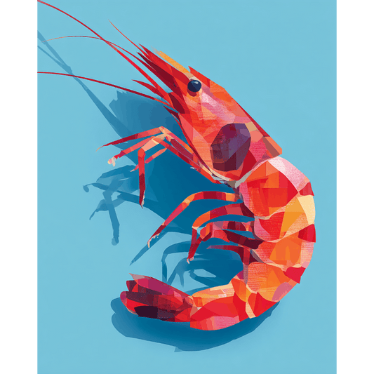 Lonely Shrimp | Paint by Number- Paint by Numbers