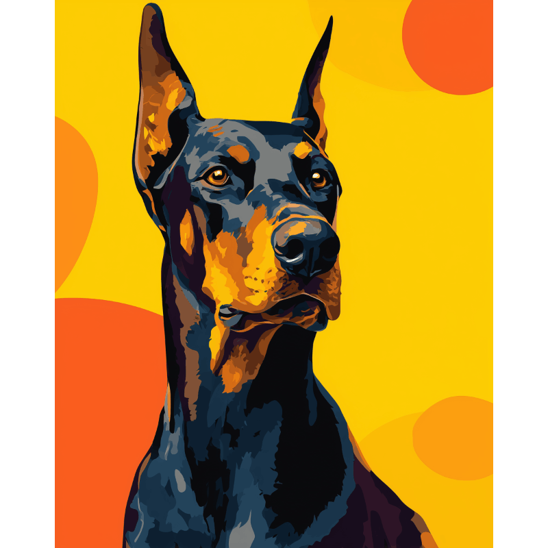 Doberman | Paint by Number- Paint by Numbers