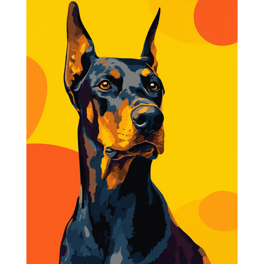 Doberman | Paint by Number- Paint by Numbers