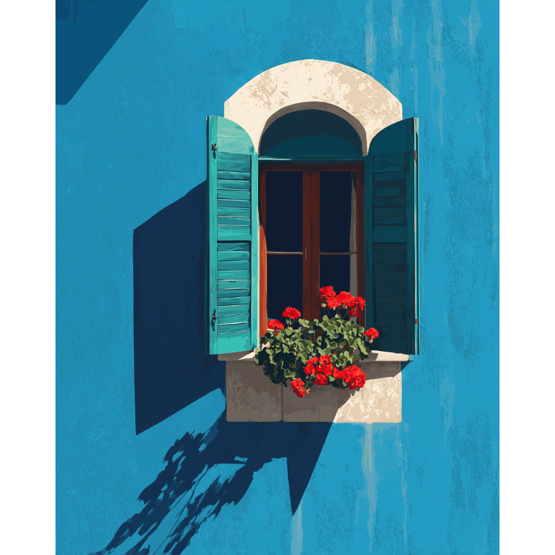 Blue & Bloom | Paint by Number- Paint by Numbers