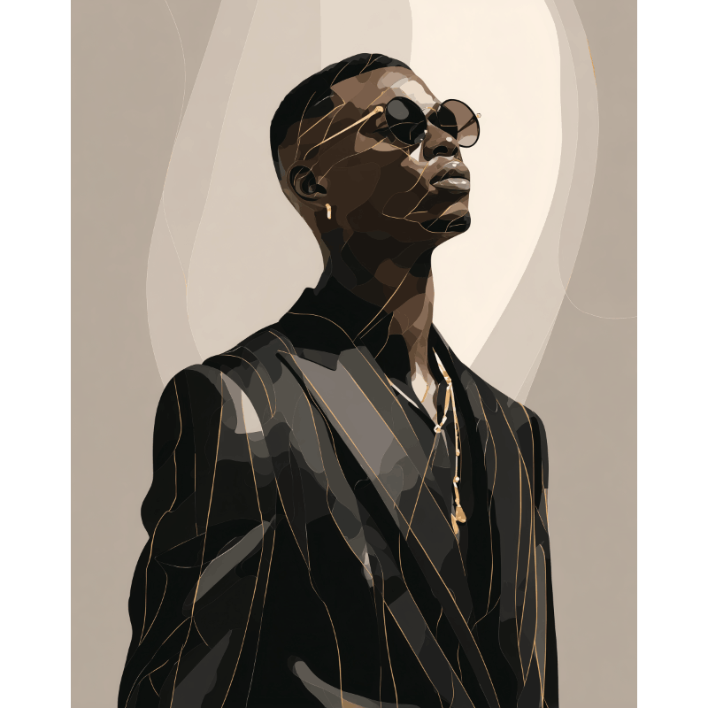 Man in Black | Paint by Number- Paint by Numbers