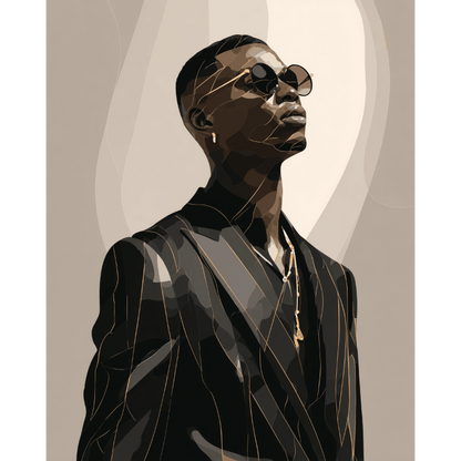 Man in Black | Paint by Number- Paint by Numbers