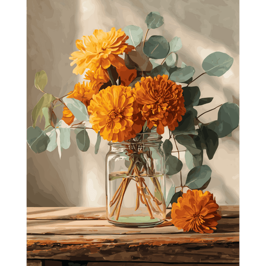 Marigold bouquet | Paint by Number- Paint by Numbers