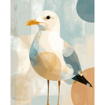 Curious Seagull | Paint by Number- Paint by Numbers