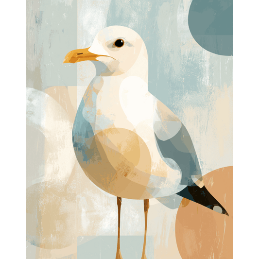 Curious Seagull | Paint by Number- Paint by Numbers