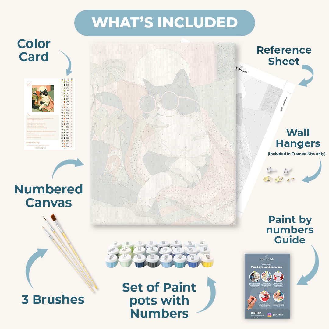 Relaxed Cat | Paint by Number