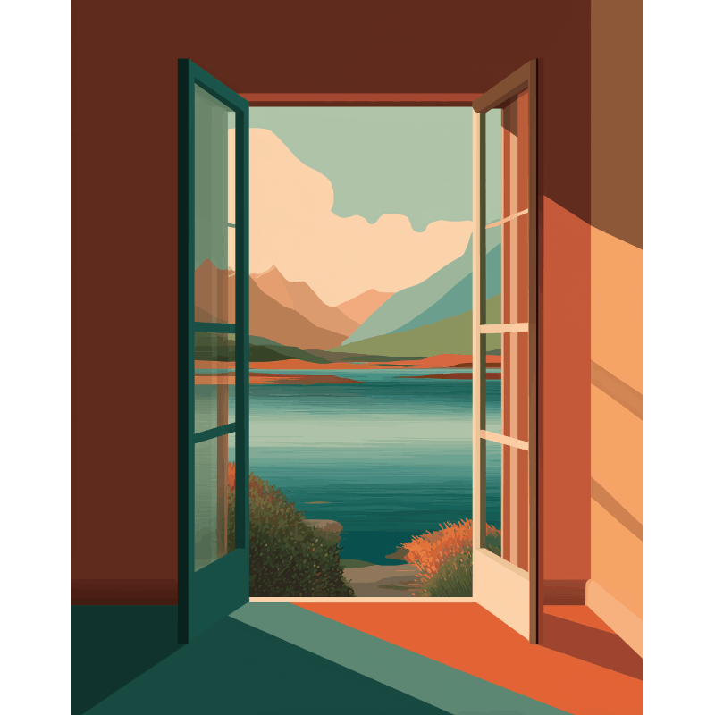 Montagnes View | Peinture à numéros Peinture à numéros