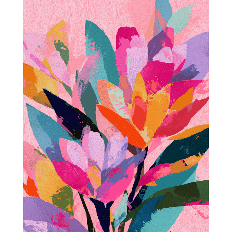 Electric Petals | Paint by Number- Paint by Numbers