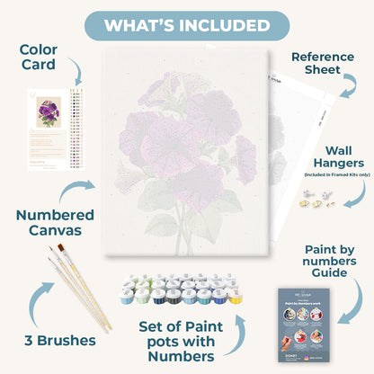 Velvet Petunias | Paint by Number