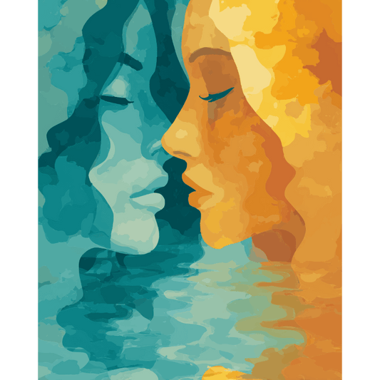 Dos mujeres | Pintar por números- Pintar por números