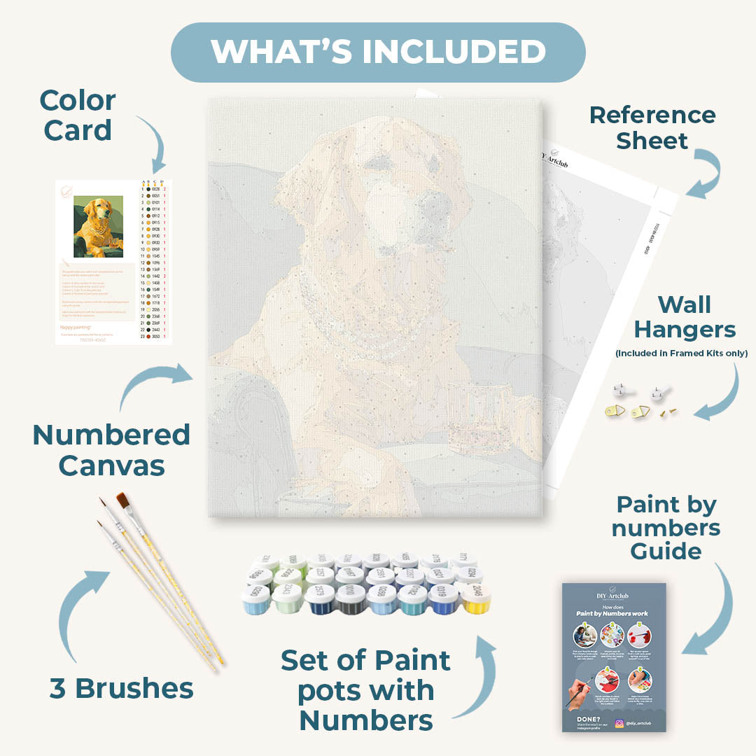 The Socialite Retriever | Paint by Number