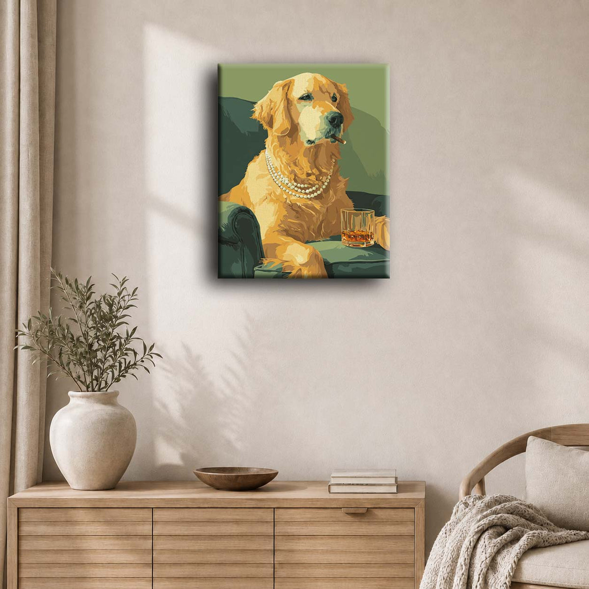 Le retriever mondain | Peinture à numéros