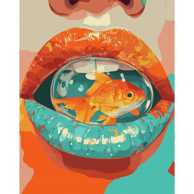 Surreal Lips | Paint by Number- Paint by Numbers