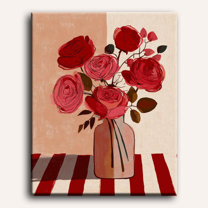 Scarlet Bouquet | Paint by Number