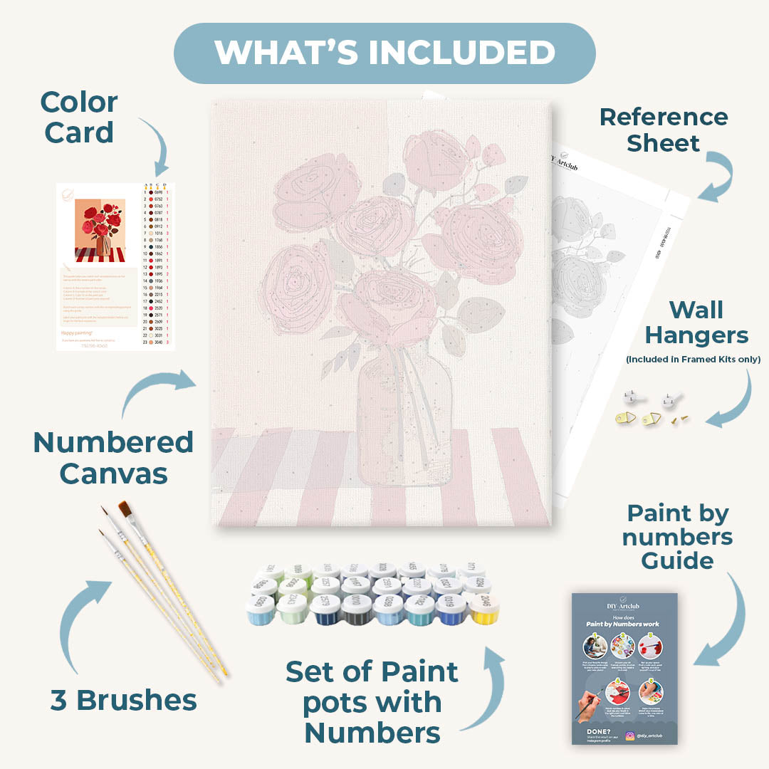 Scarlet Bouquet | Paint by Number