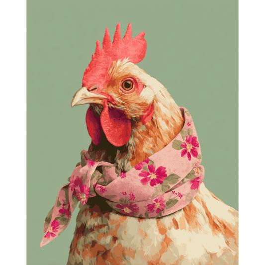 Retrato de pollo | Pintar por números- Pintar por números