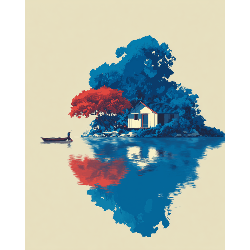 Lake Escape | Paint by Number- Paint by Numbers