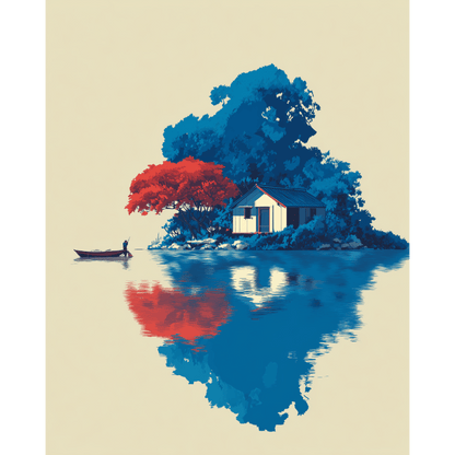 Lake Escape | Paint by Number- Paint by Numbers