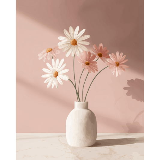 Pastel Flowers | Paint by Number- Paint by Numbers