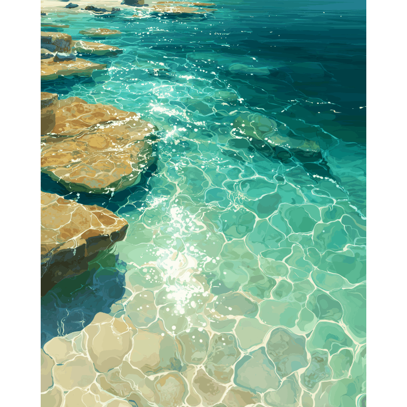 Transparent waters | Paint by Number- Paint by Numbers
