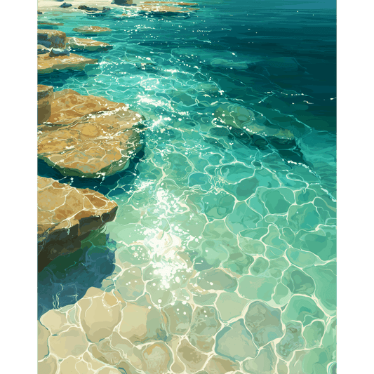 Transparent waters | Paint by Number- Paint by Numbers