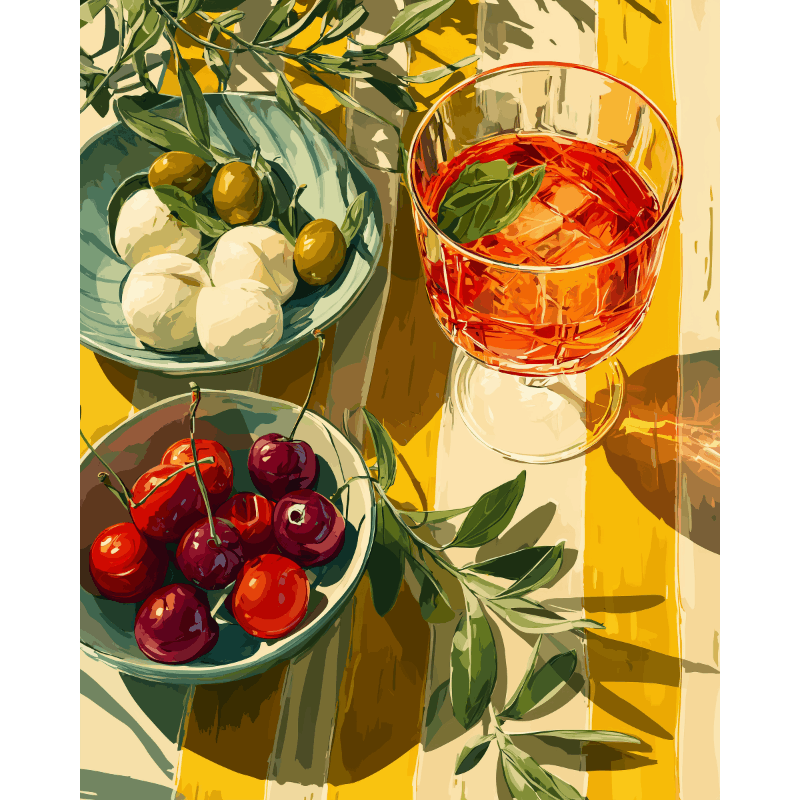 Mediterranean Lunch | Paint by Number- Paint by Numbers