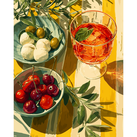 Mediterranean Lunch | Paint by Number- Paint by Numbers