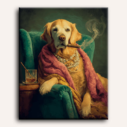 Golden Retriever Royale | Paint by Number