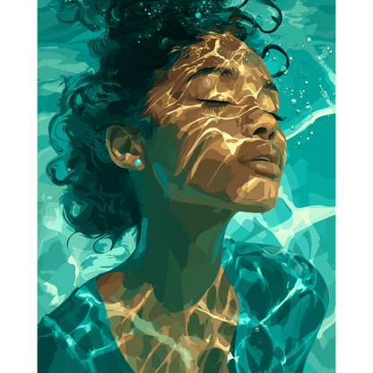 Aqua Glow | Paint by Number- Paint by Numbers