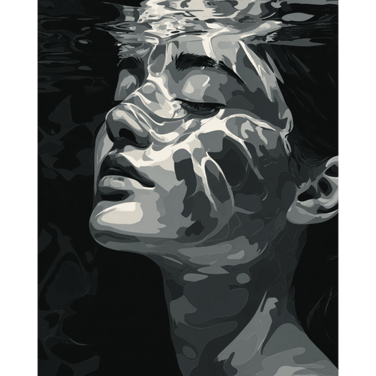 Floating in Noir | Paint by Number- Paint by Numbers