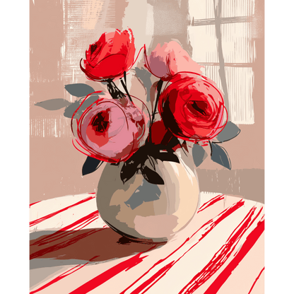 The Red Arrangement | Paint by Number- Paint by Numbers