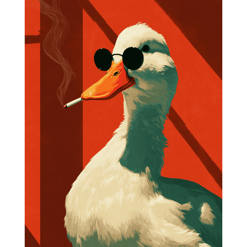 Smoking Goose | Paint by Number- Paint by Numbers