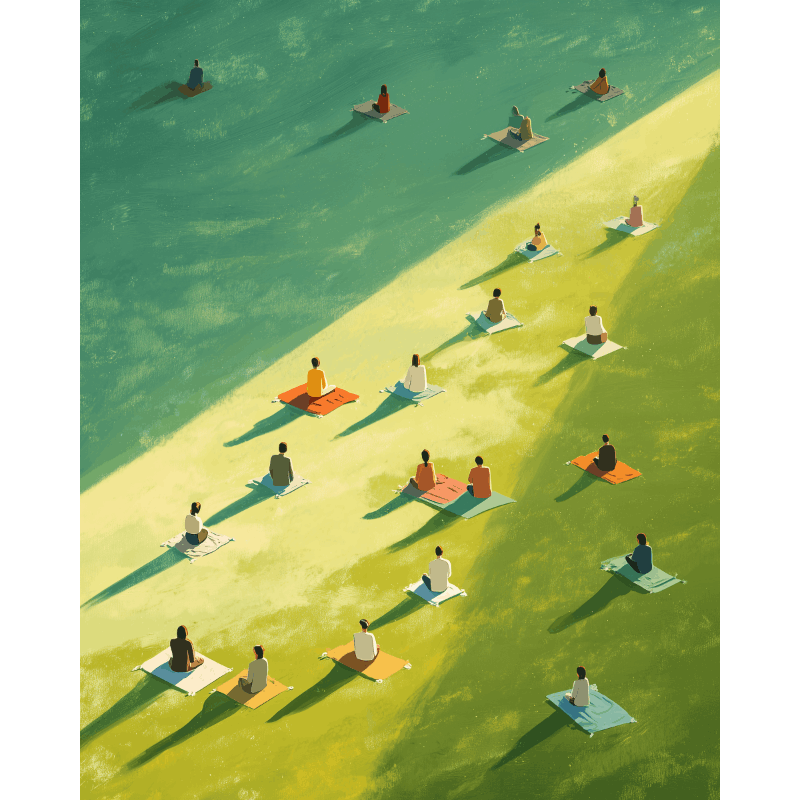 Field of People | Paint by Number - Paint by numbers