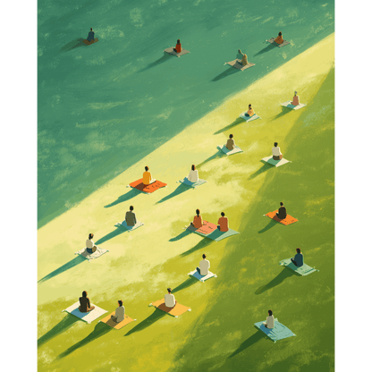 Field of People | Paint by Number - Paint by numbers