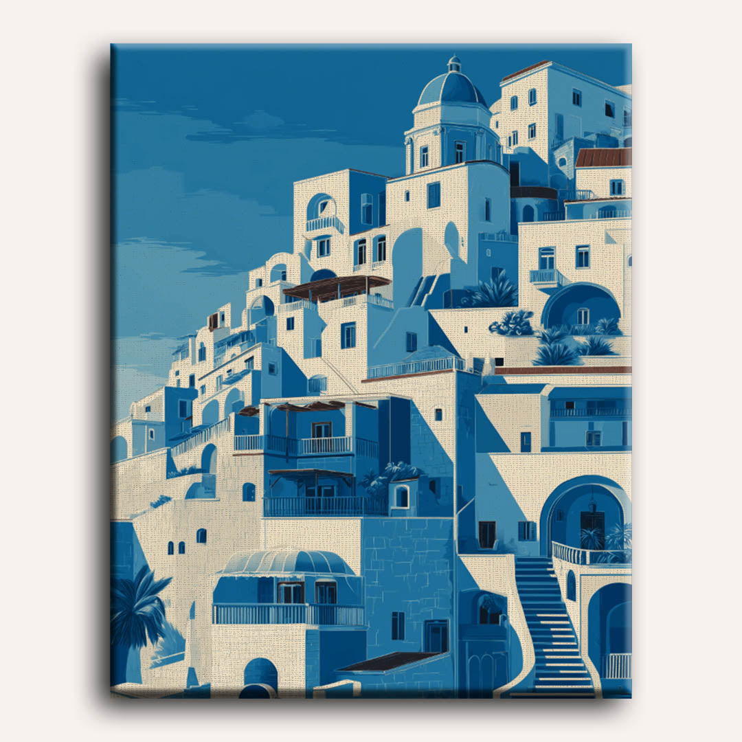 Sininen Positano | Numeromaalaus