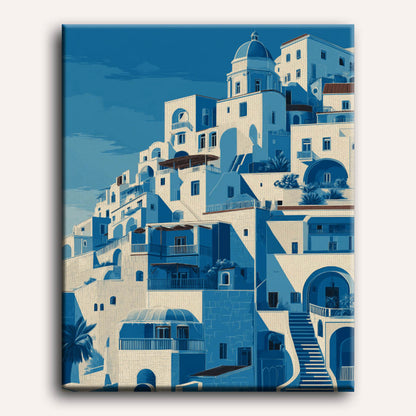 Sininen Positano | Numeromaalaus