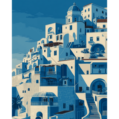 Sininen Positano | Numeromaalaus - Numeromaalaus