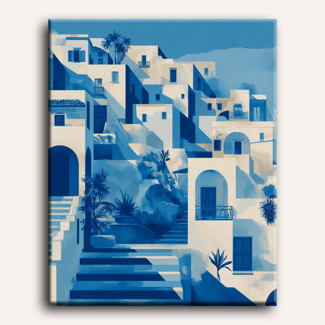 City in Blue | Paint by Number
