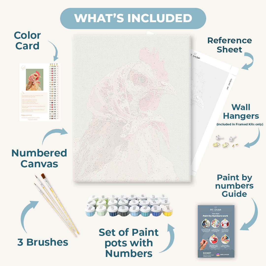 Coquette Chicken | Paint by Number