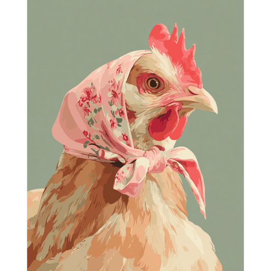 Coquette Chicken | Paint by Number- Paint by Numbers