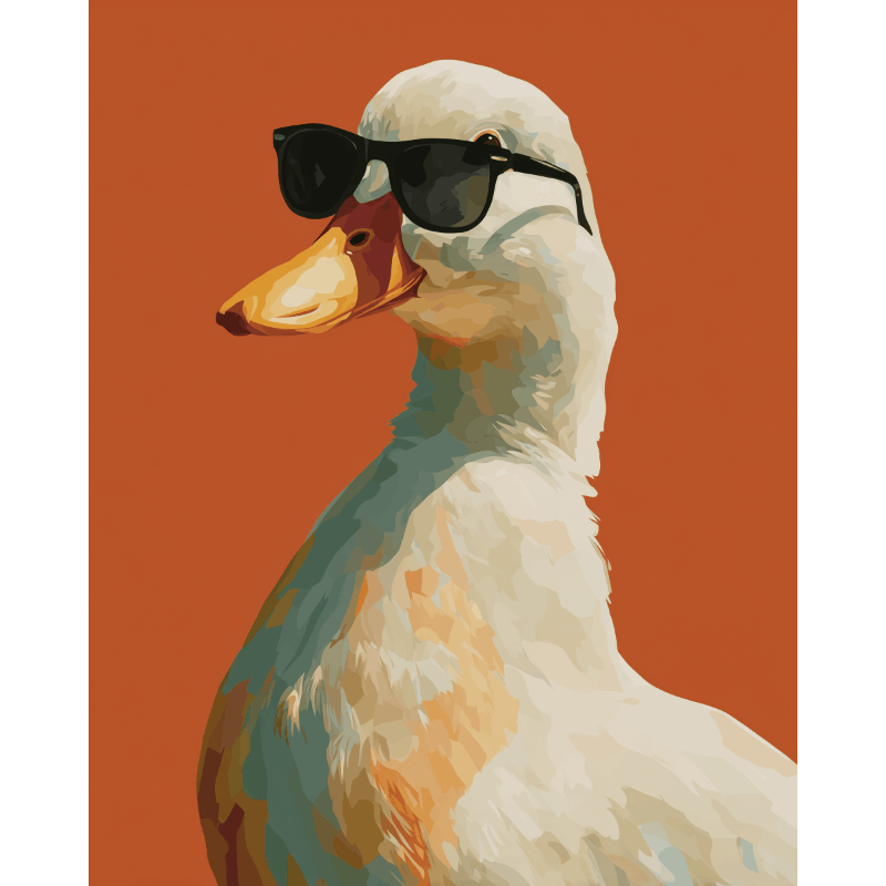 Cool Goose | Paint by Number- Paint by Numbers