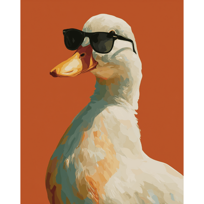 Cool Goose | Paint by Number- Paint by Numbers
