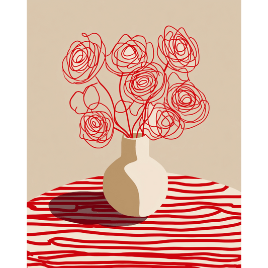 Explosión floral | Pintar por números- Pintar por números
