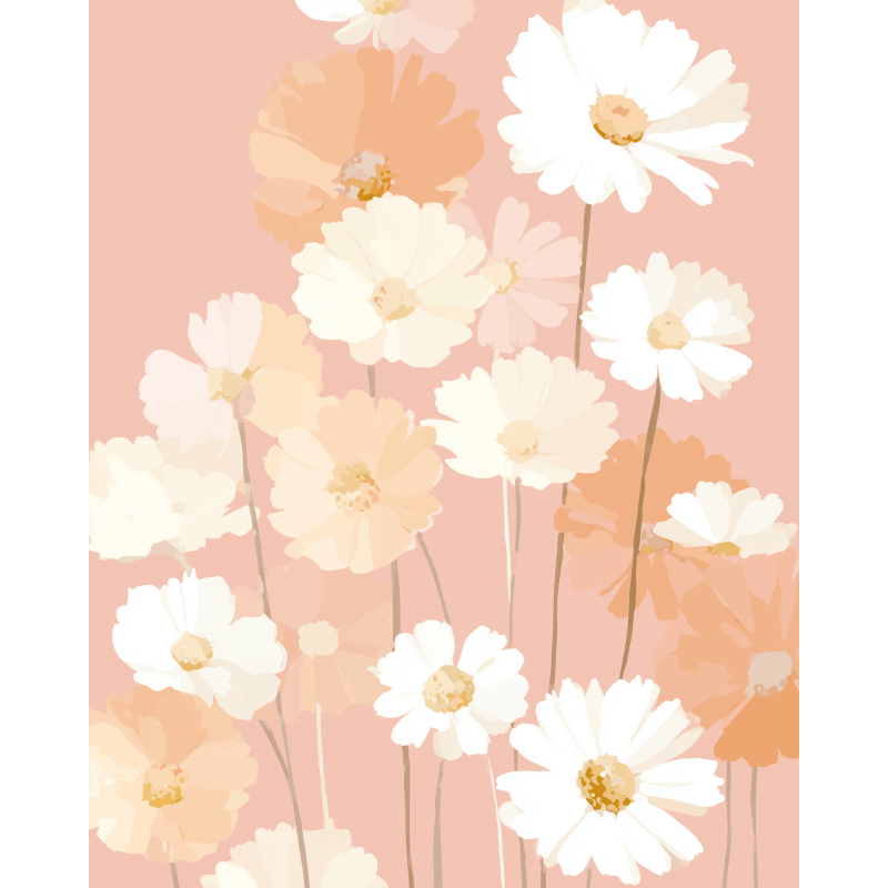Pink Wallpaper | Paint by Number- Paint by Numbers