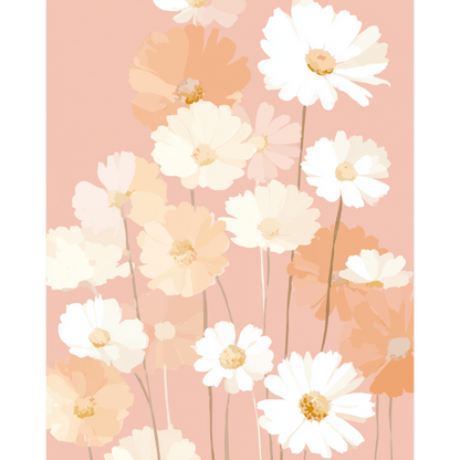 Pink Wallpaper | Paint by Number- Paint by Numbers