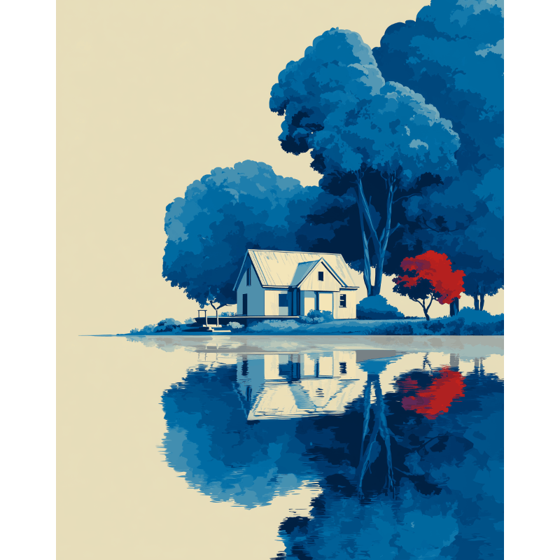 Blue Reflection | Paint by Number - Paint by numbers